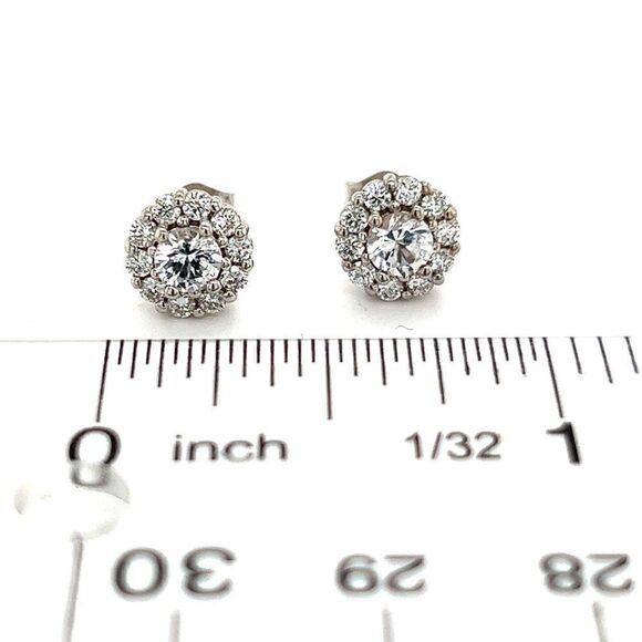 Natural Sapphire Diamond Earrings 14k Gold 1.25 TCW Certified $3,950 215096 - Picture 5 of 12